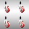 Service Caster 3 Inch 316SS Red Polyurethane Swivel 1-1/4 Inch Expanding Stem Caster Set SCC SCC-SS316EX20S314-PPUB-RED-114-4 - alternate 1